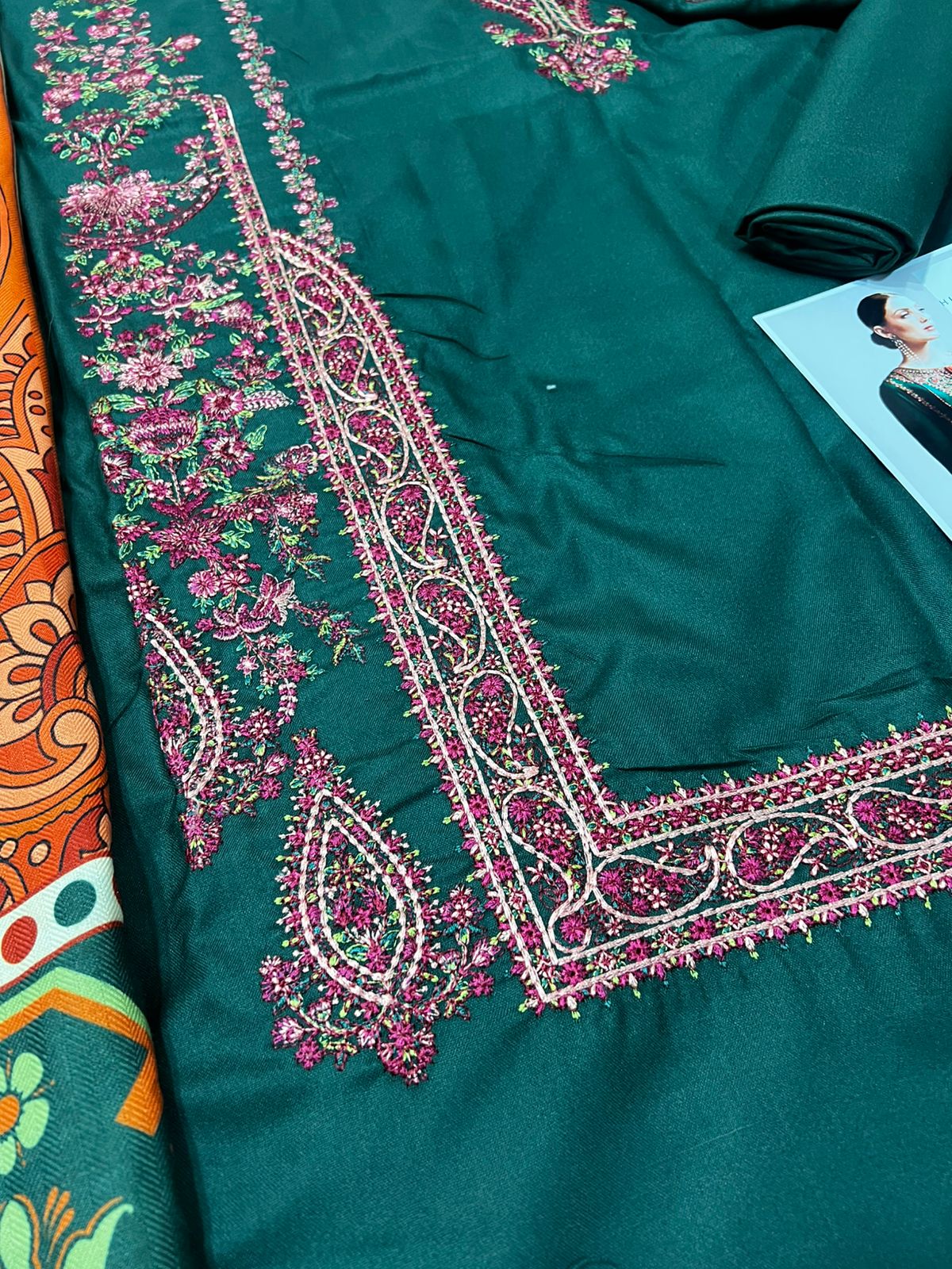 DHANAK 3PC Embroidered Lawn Suit – Elegant Summer Collection