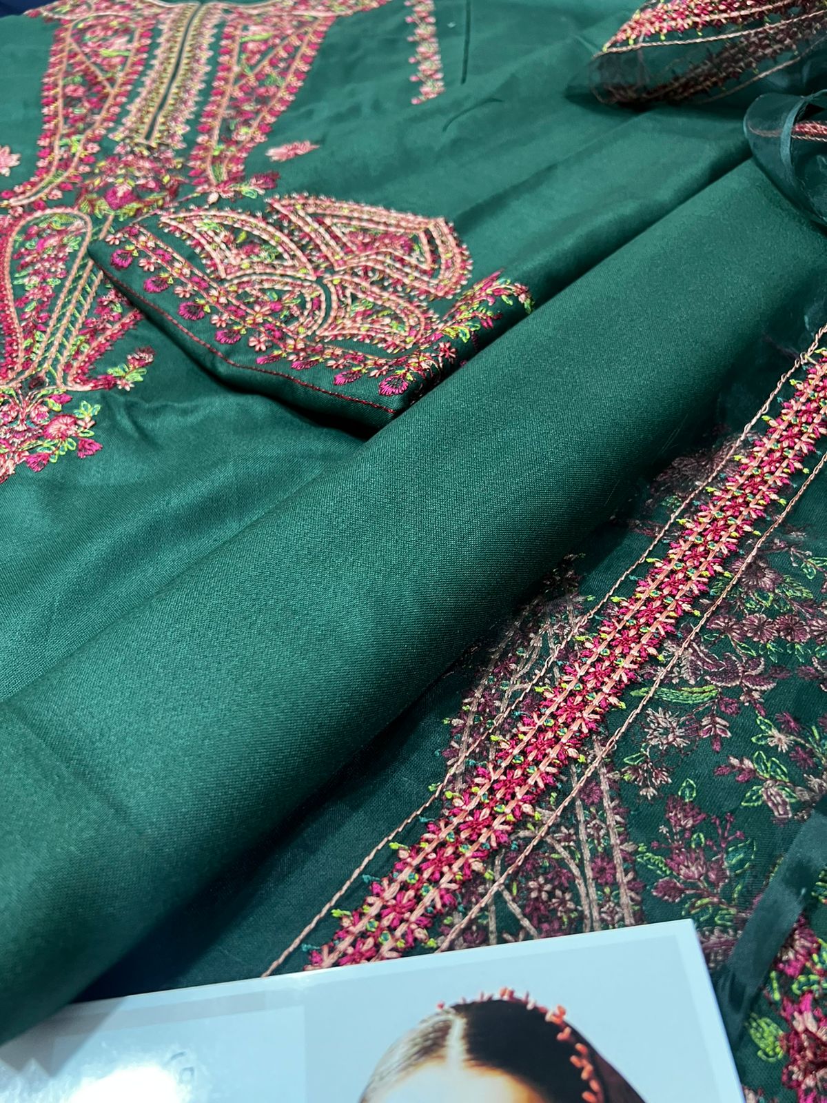 DHANAK 3PC Embroidered Lawn Suit – Elegant Summer Collection