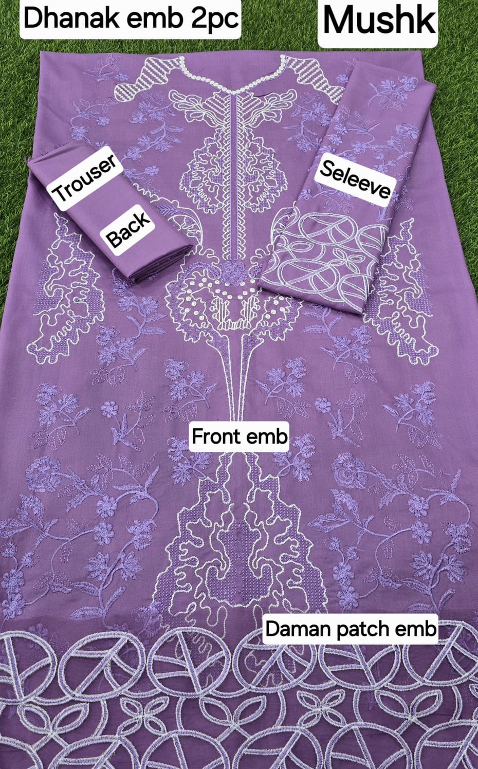 Dhanak Embroidered 2-Piece Suit – Khubsurat Lawn Collection