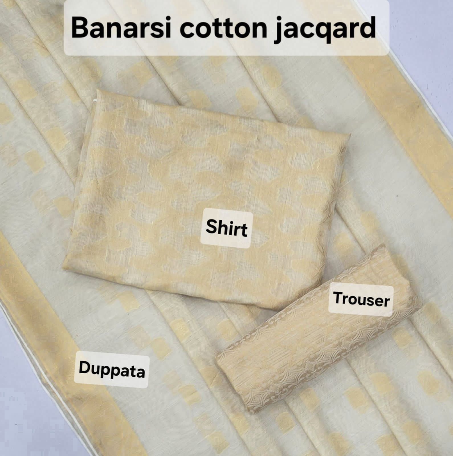 Premium Cotton Banarasi Jacquard Saree – Traditional Weave
