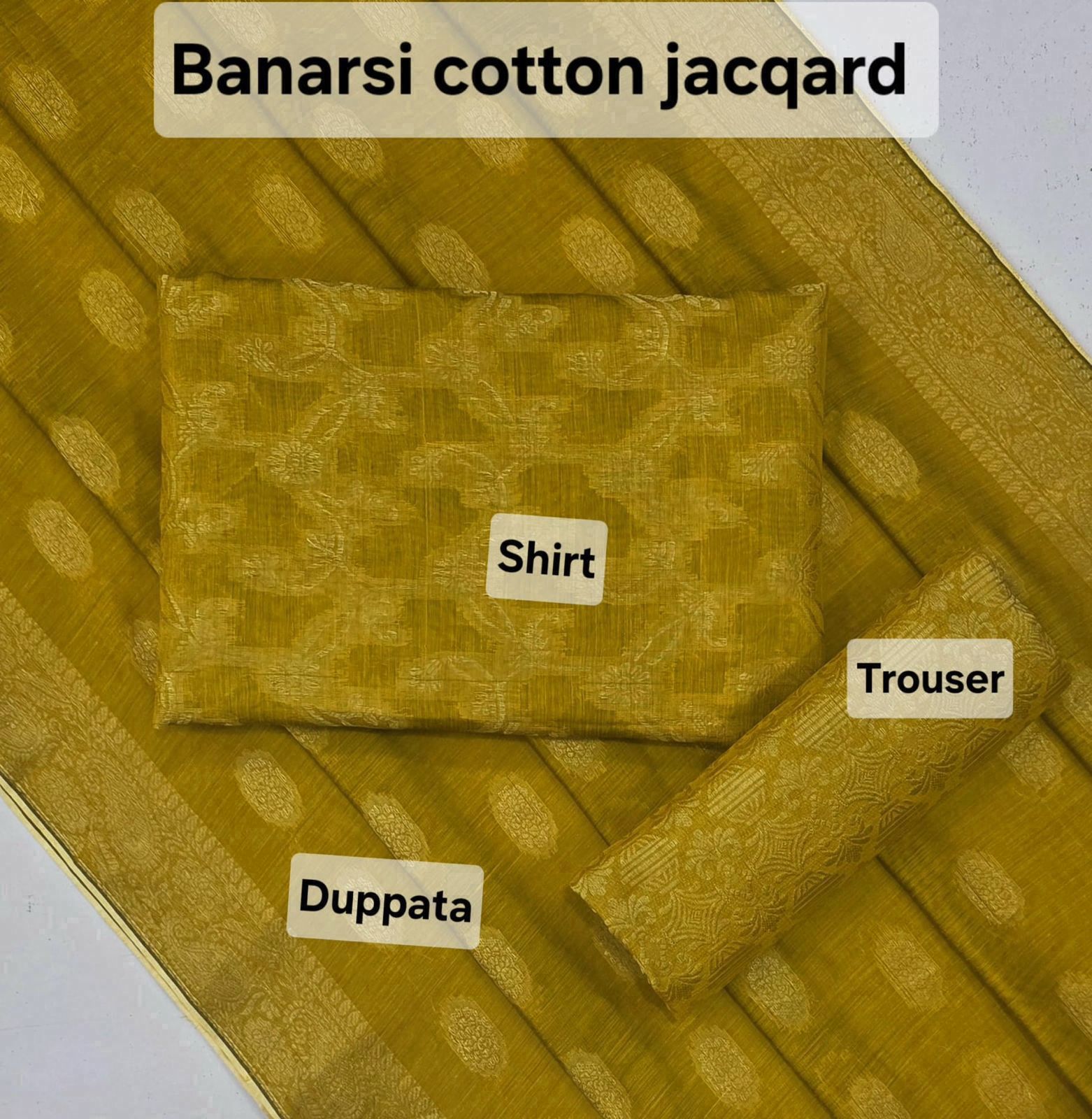 Premium Cotton Banarasi Jacquard Saree – Traditional Weave