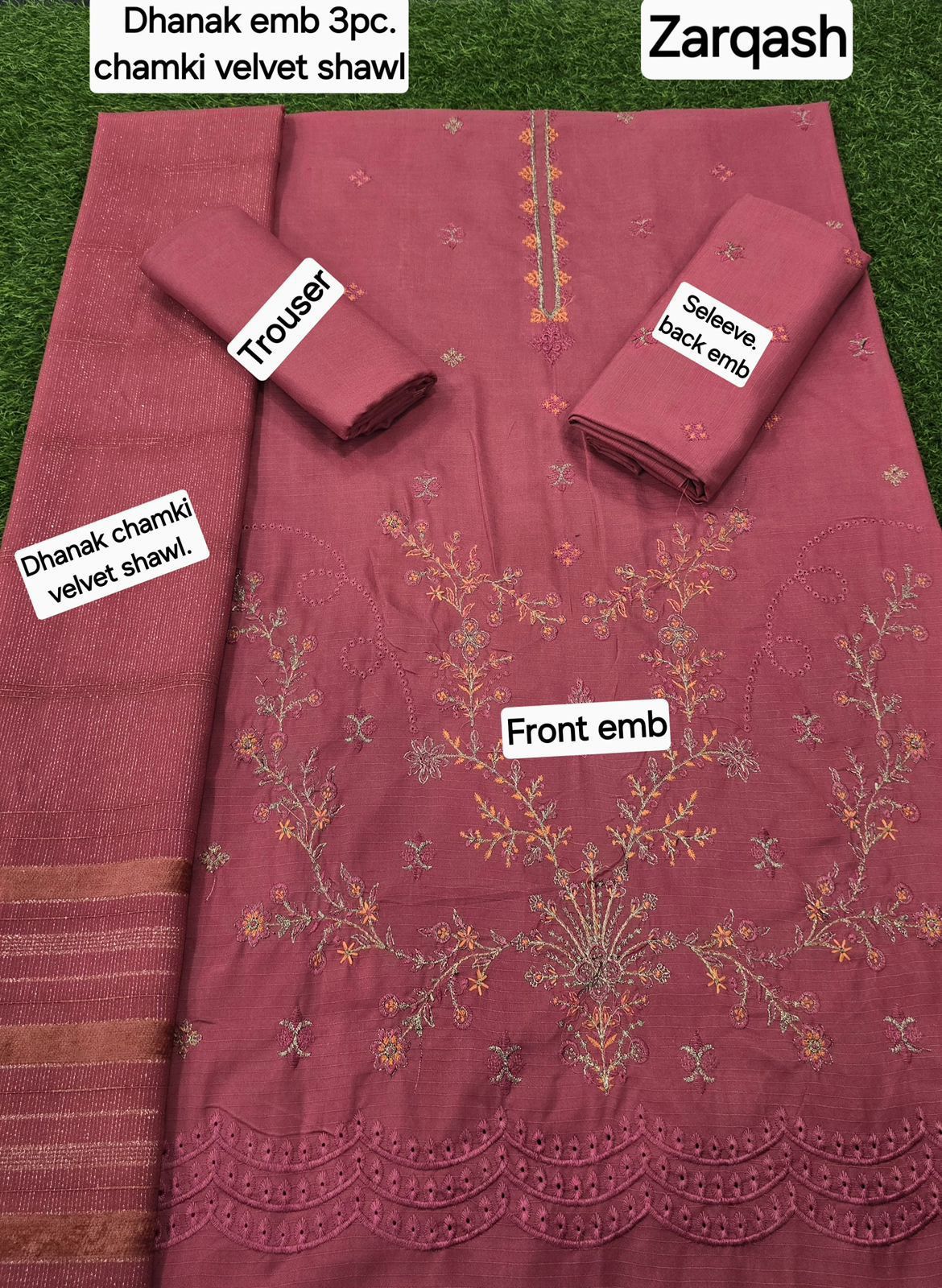 Banadora Dhanak Premium Winter Suit – Elegant Embroidered Design