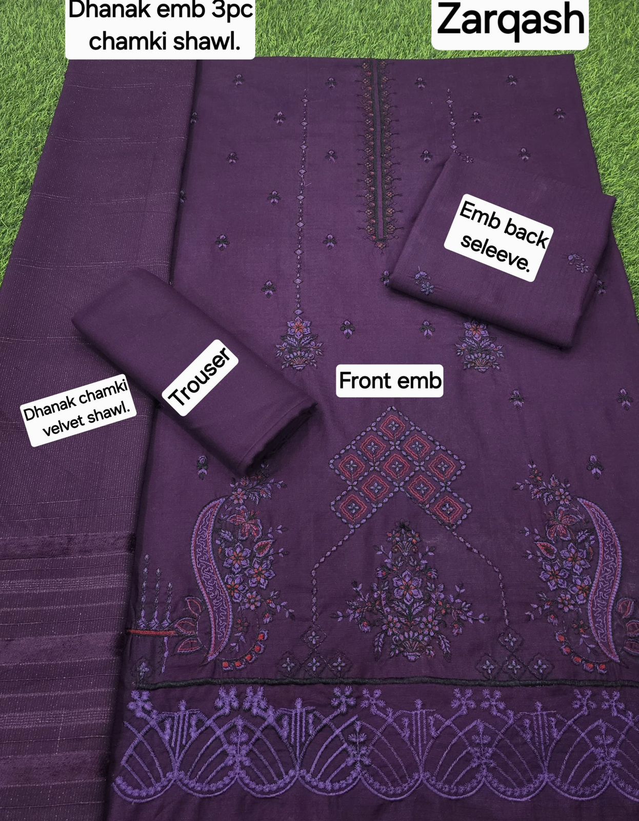 Banadora Dhanak Premium Winter Suit – Elegant Embroidered Design