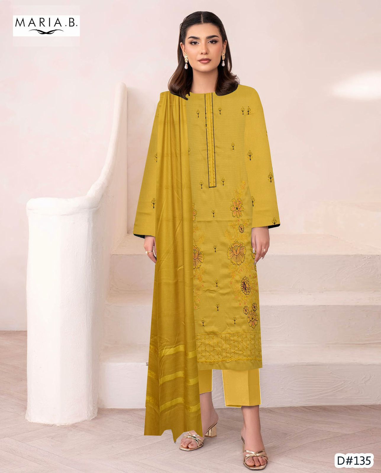 Banadora Dhanak Premium Winter Suit – Elegant Embroidered Design