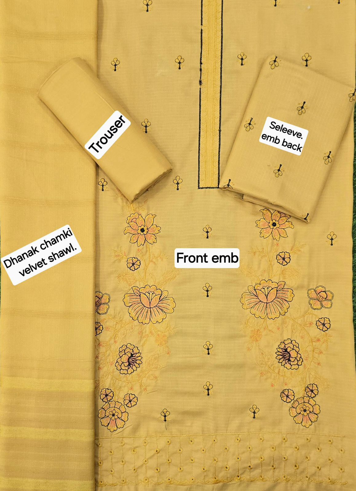 Banadora Dhanak Premium Winter Suit – Elegant Embroidered Design