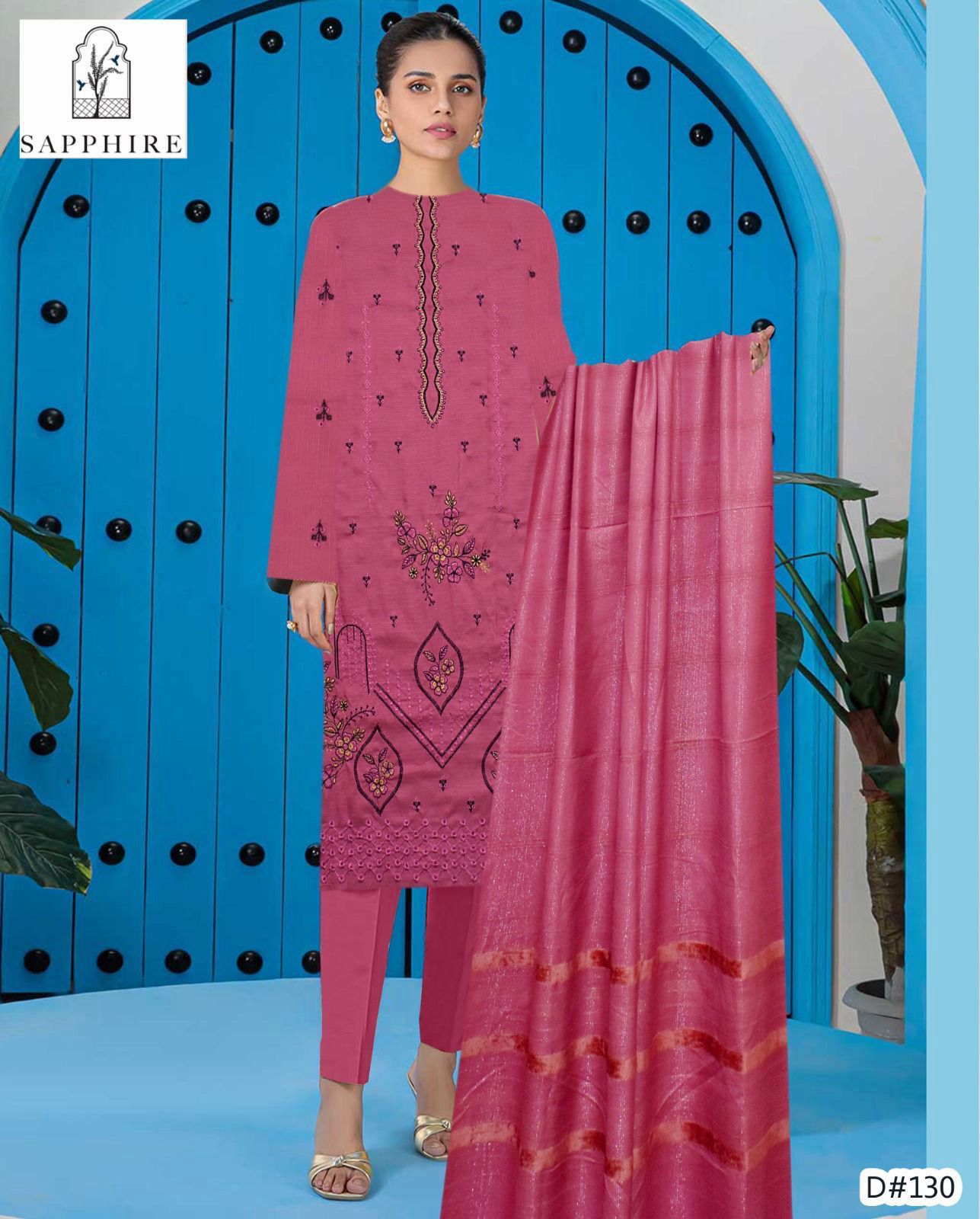 Banadora Dhanak Premium Winter Suit – Elegant Embroidered Design