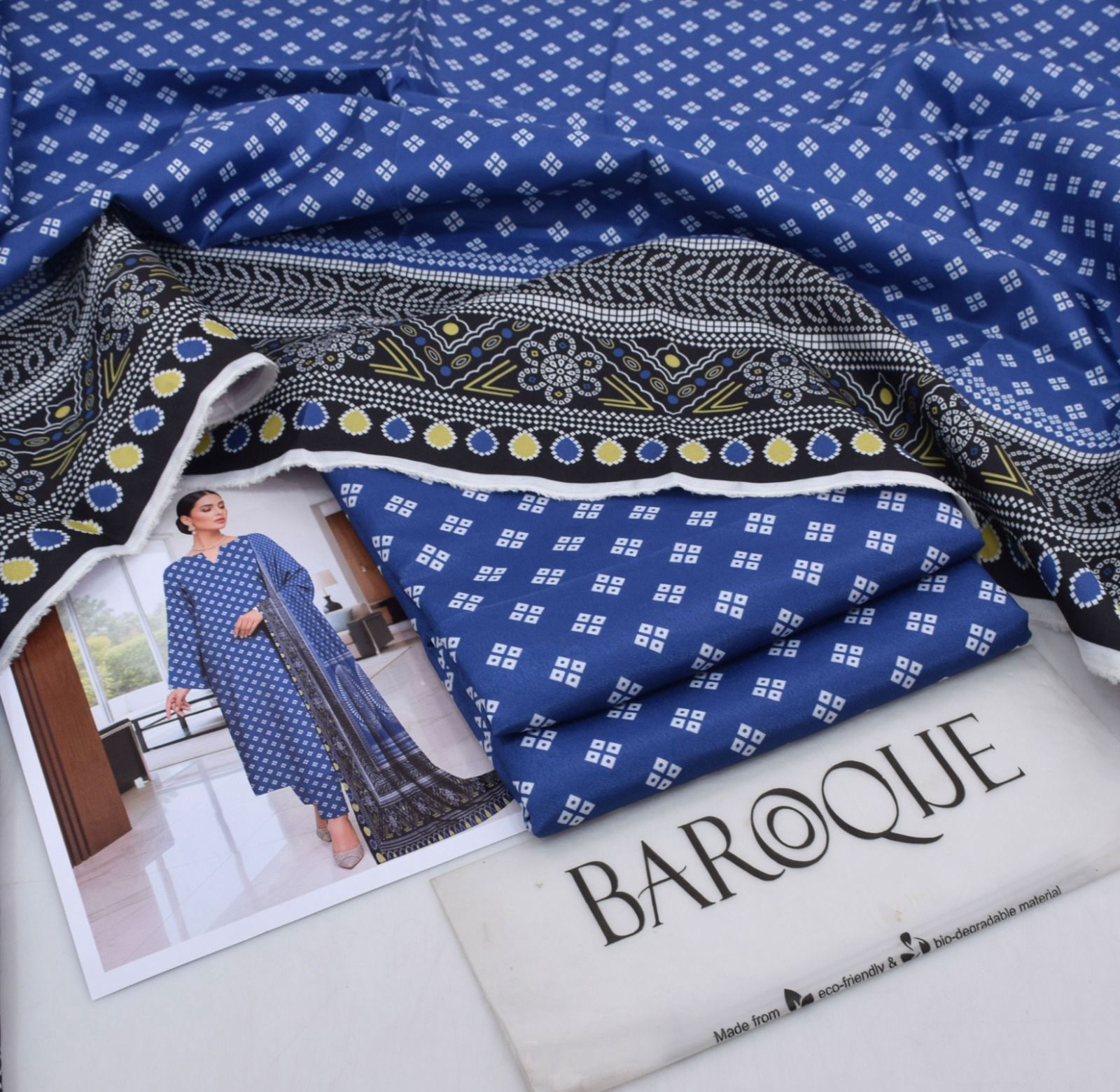 Classic Karandi 3pc Set – Shirt, Pants & Dupatta