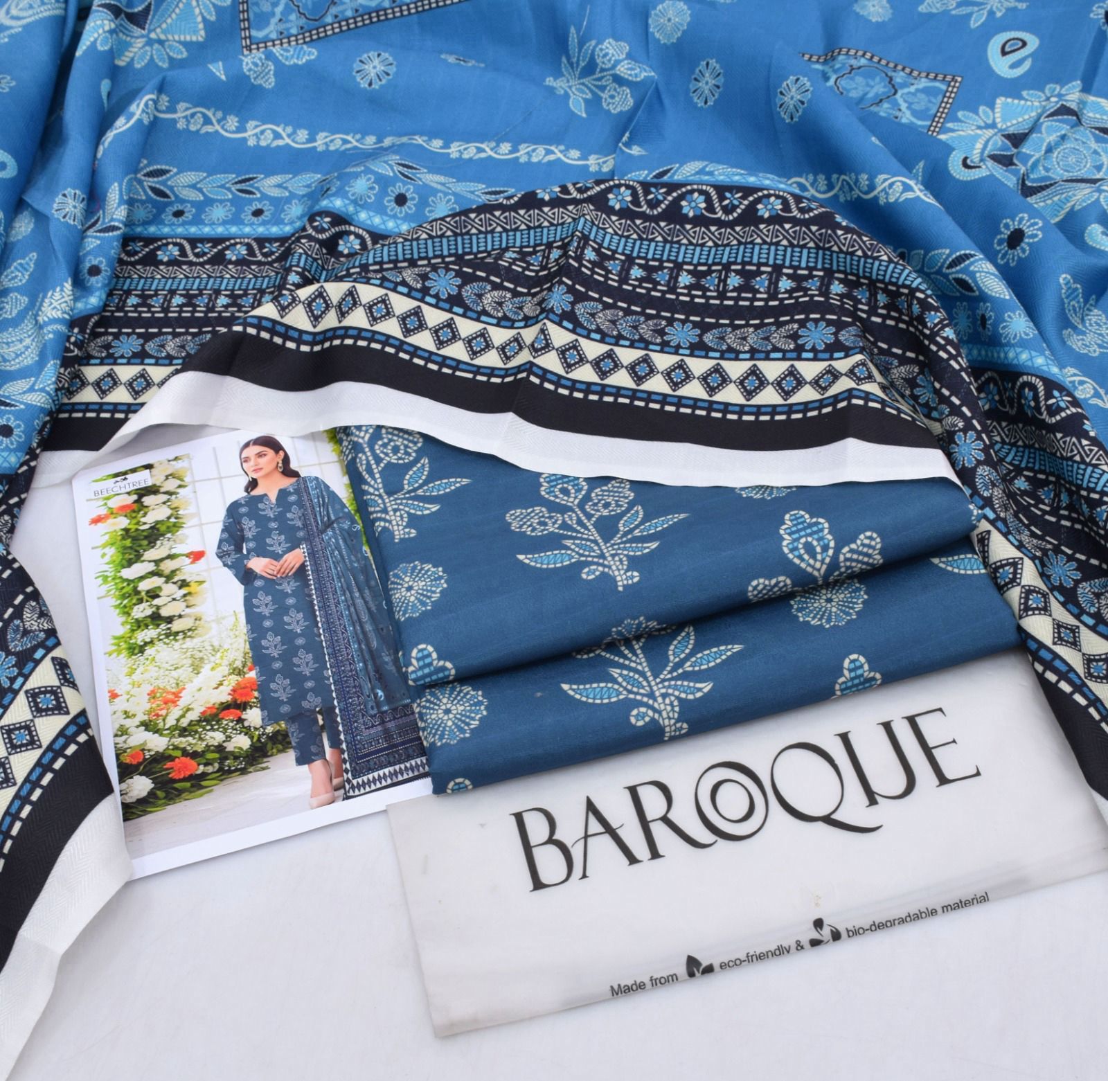 Classic Karandi 3pc Set – Shirt, Pants & Dupatta