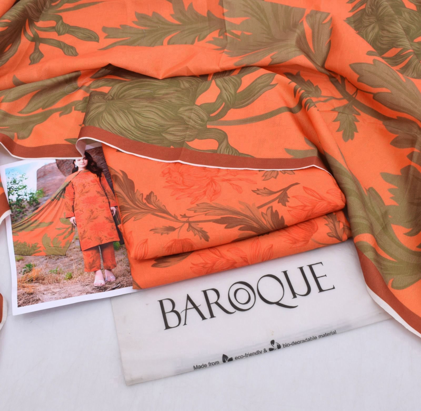 Classic Karandi 3pc Set – Shirt, Pants & Dupatta