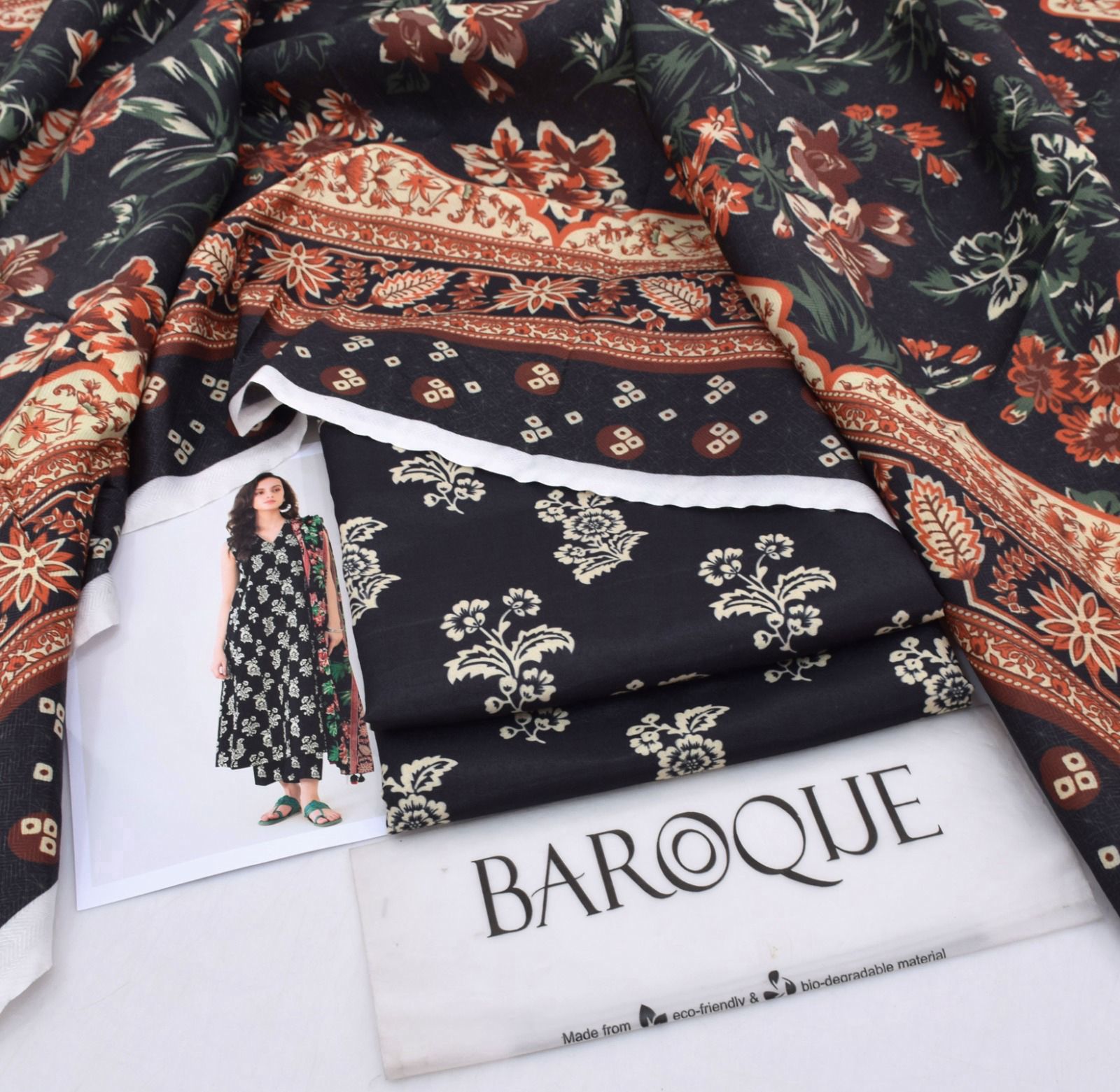 Classic Karandi 3pc Set – Shirt, Pants & Dupatta