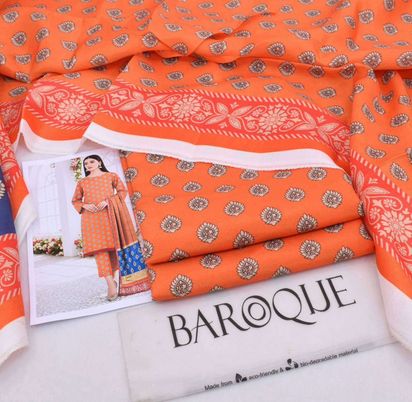 Classic Karandi 3pc Set – Shirt, Pants & Dupatta