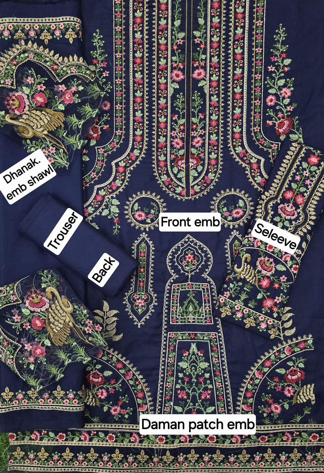 Dhanak Embroidered 3-Piece Suit – Premium Winter Fabric