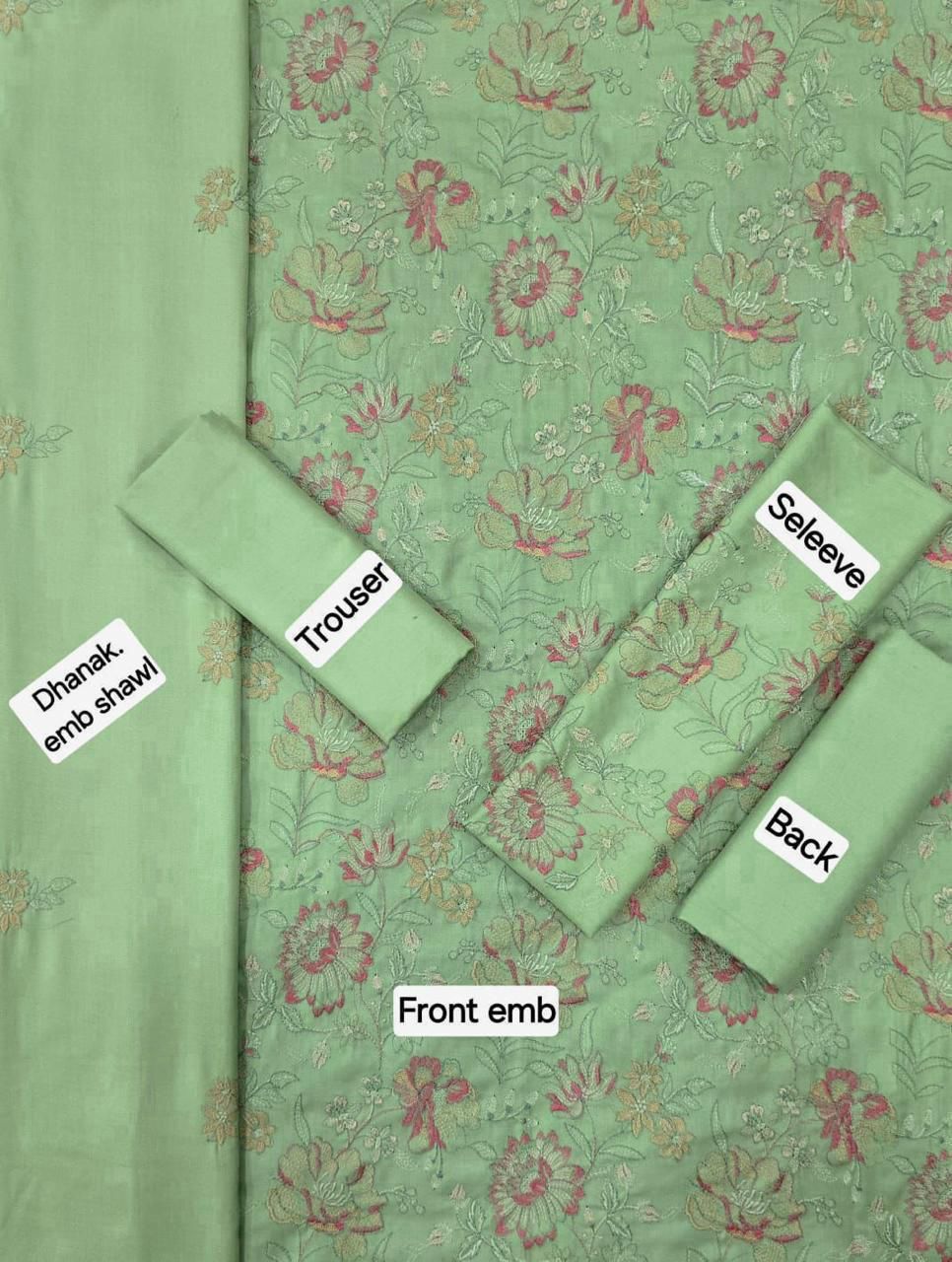 Winter Dhanak Emb 3-Piece Suit – Full Dhanak Embroidery Dupatta