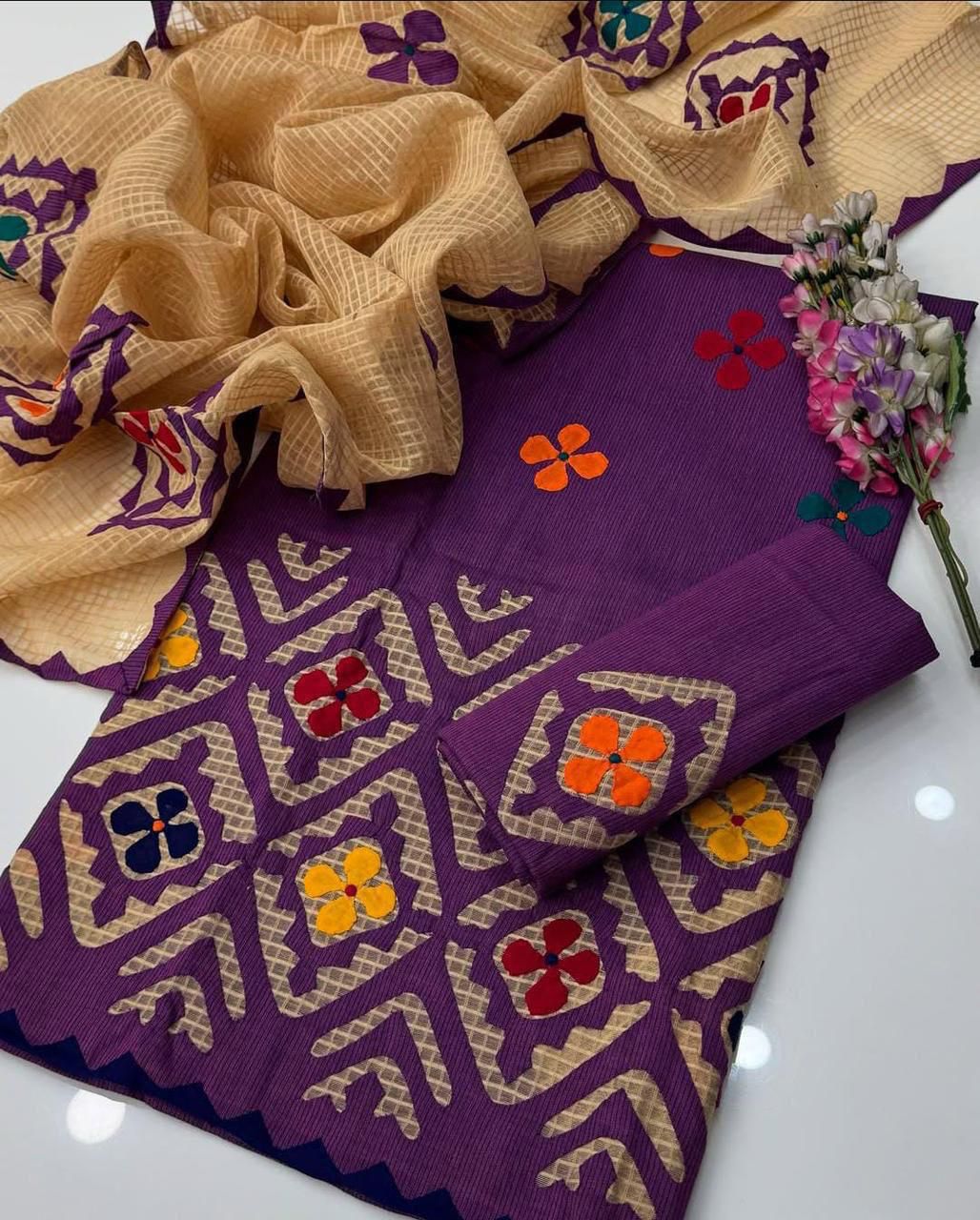 Premium Khaddar Jaal Embroidery – Unstitched 3pc Dress