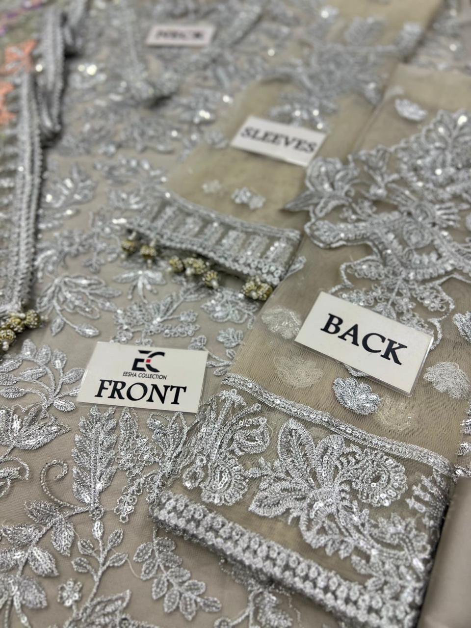 Zarif Luxury Net Suit – Premium Net Fabric & Sharmoz Silk Bottom