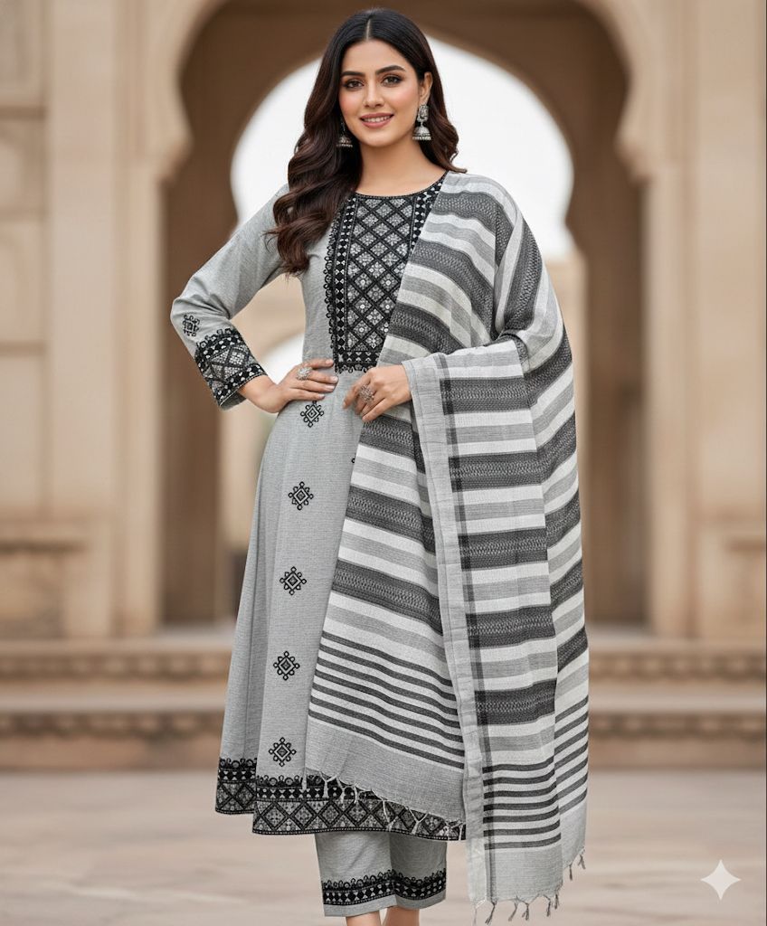 Artisanal Sindhi/Balochi Embroidery Shirt – Intricate Cultural Design