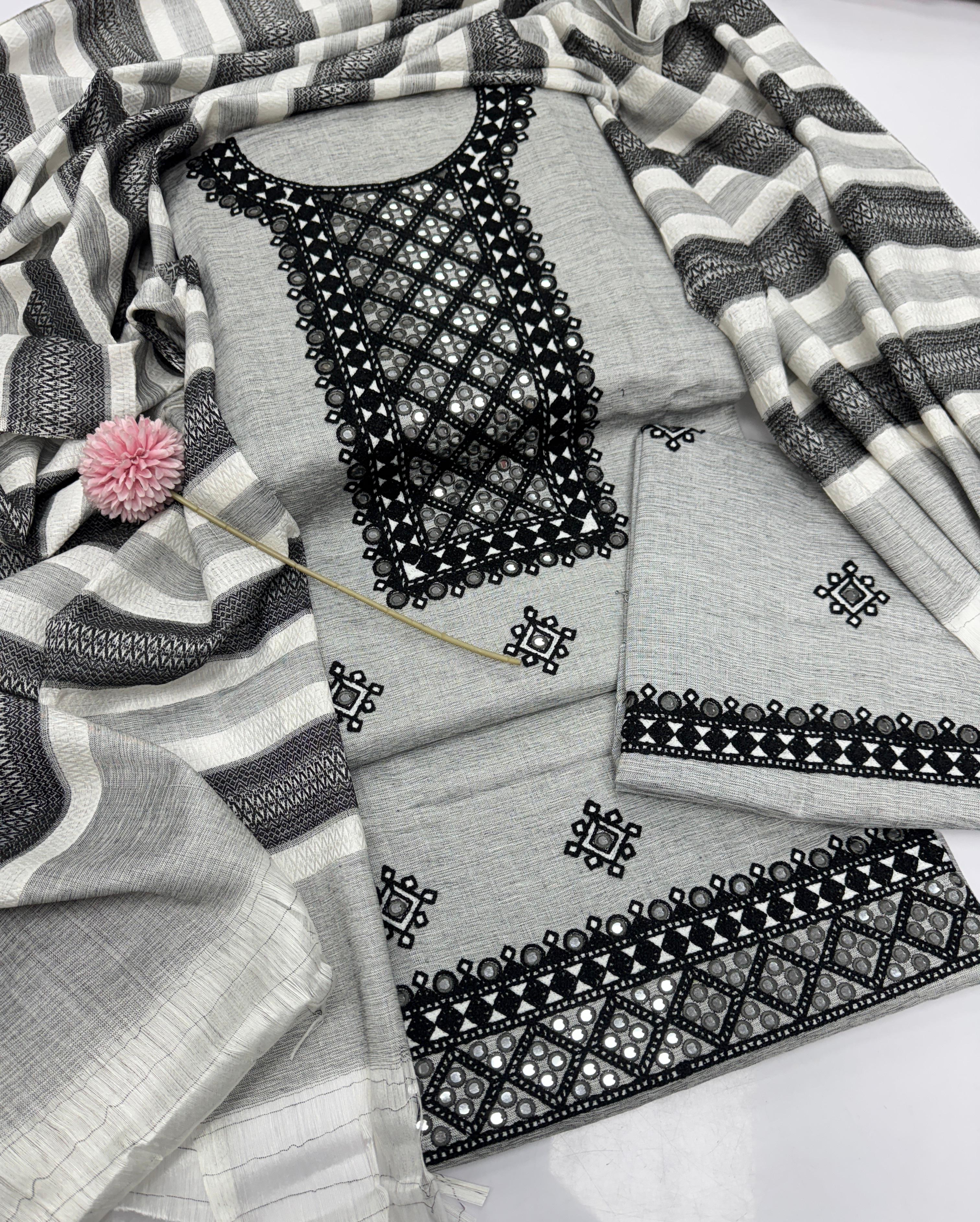 Artisanal Sindhi/Balochi Embroidery Shirt – Intricate Cultural Design